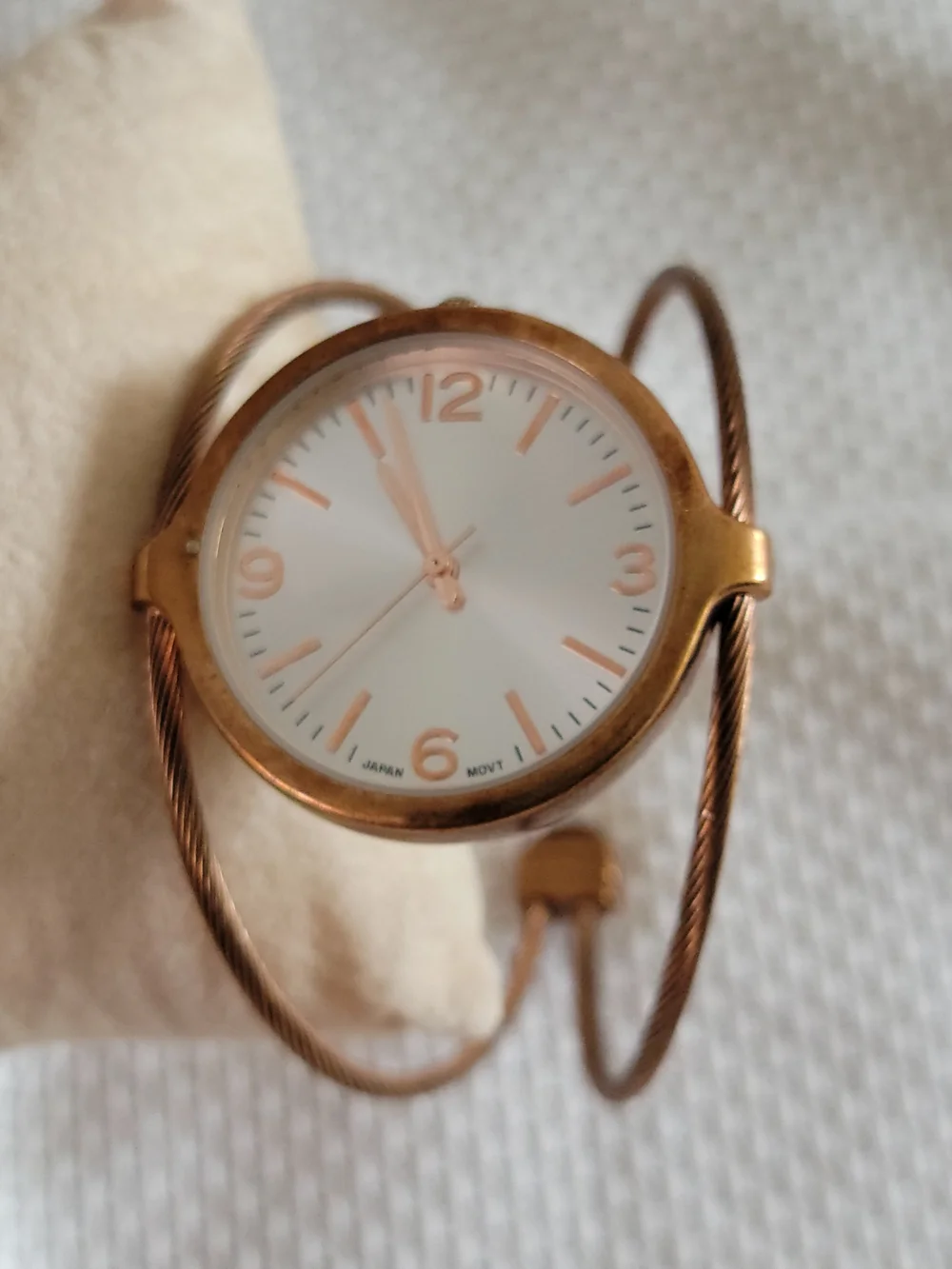 Women's Copper Tone Bangle Watch - Unbranded